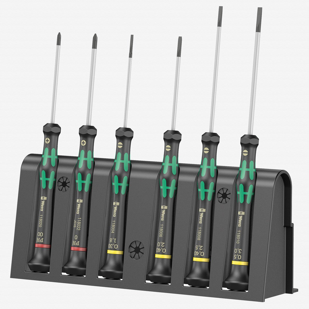 Wera 118150 Kraftform Micro Slotted/Phillips Precision Screwdriver Set + Rack - WR118150 - KC Tool