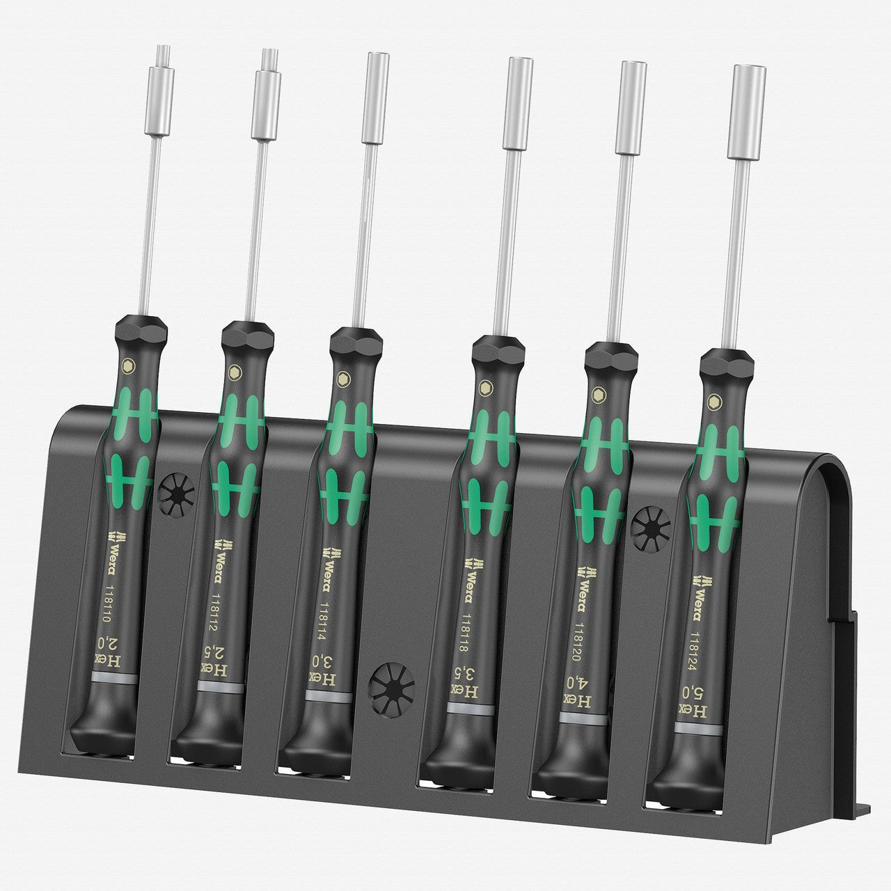 Wera 118158 Kraftform Micro Metric Precision Nut Driver Set + Rack - WR118158 - KC Tool