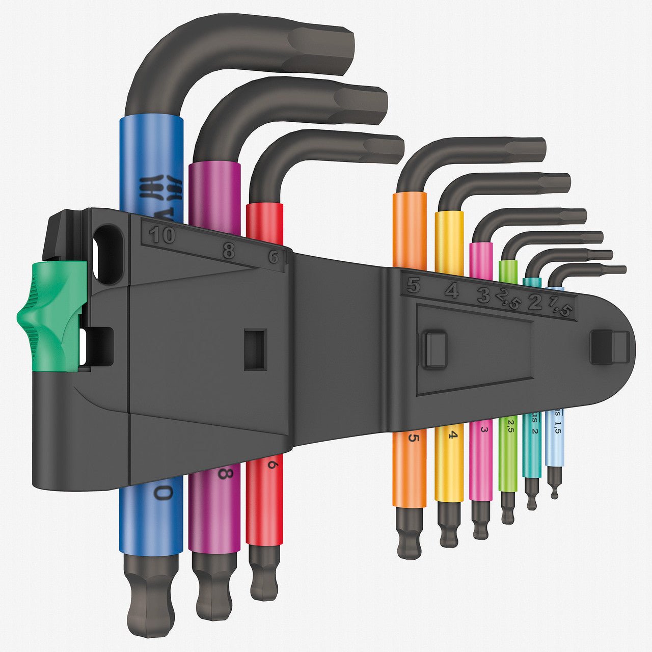Wera 133164 Multicolor 2 Metric Hex-Plus L-key Set, BlackLaser
