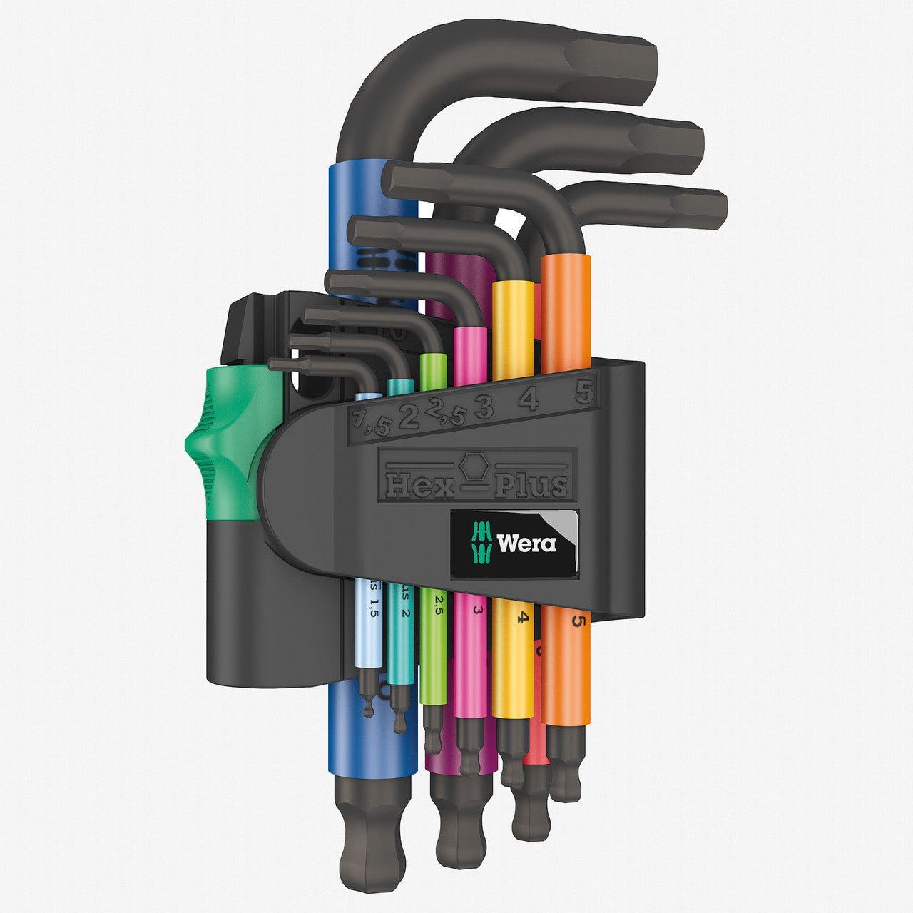 Wera 133164 Multicolor 2 Metric Hex - Plus L - key Set, BlackLaser - WR133164 - KC Tool