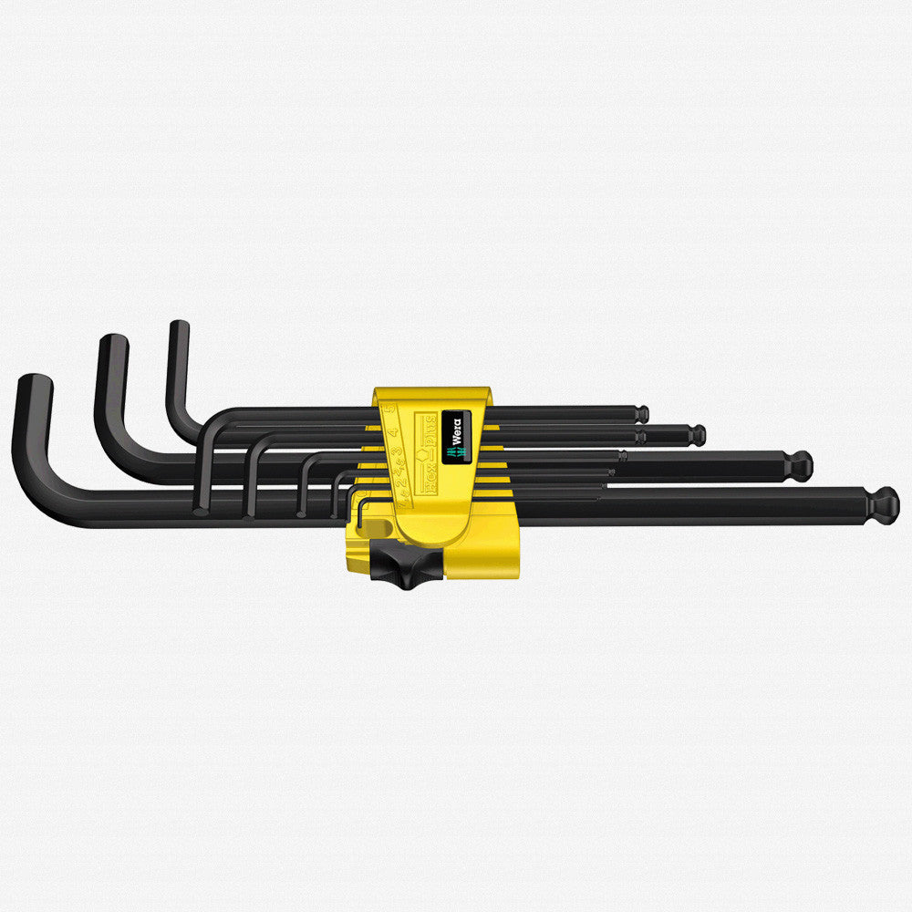 Wera 133180 Hex + Ball End Hex SAE L - key Clip Set (Retail Package) - WR133180 - KC Tool
