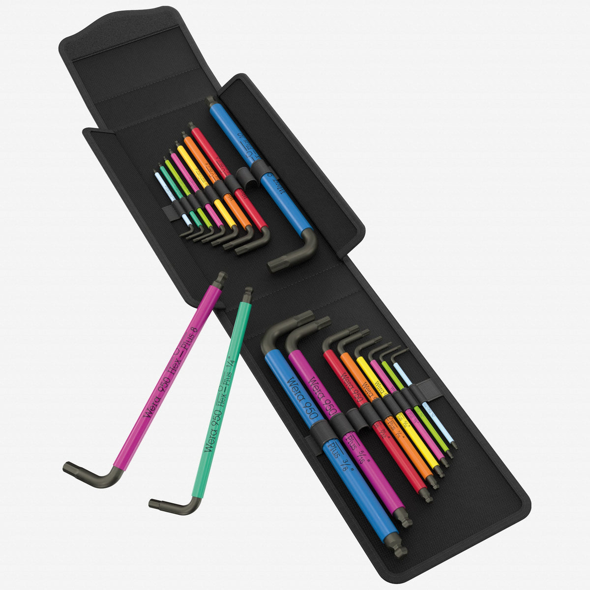 Wera 133286 Big Pack Multicolor Ball End Metric and SAE Hex L-Key Set, 19 Pieces - WR133286 - KC Tool