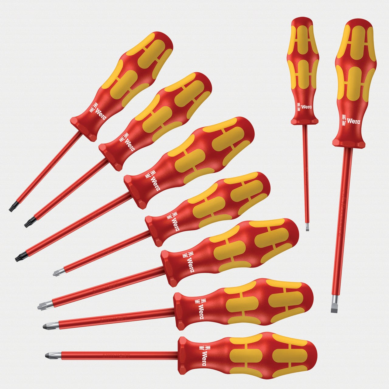 Wera 133355 VDE Kraftform Plus Screwdriver Set - PH, PZ, PZ/S, TX - WR133355 - KC Tool