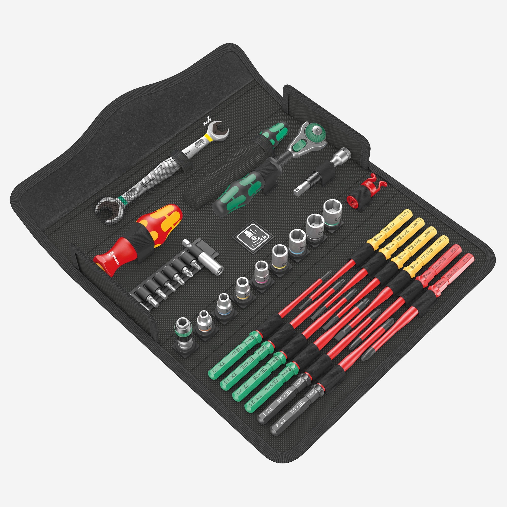 Wera 135870 Kraftform Kompact Maintenance W1 USA Metric Set, 35