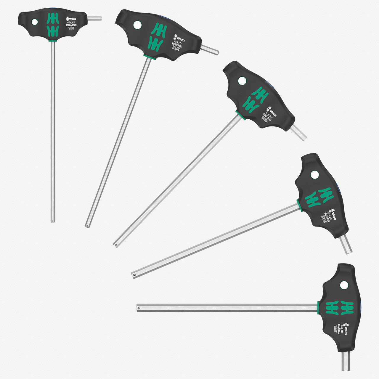 Wera 136070 T - handle Screwdriver 454/5 HF HVAC Set 1, Hex - Plus, 5 Pieces, Metric - WR136070 - KC Tool