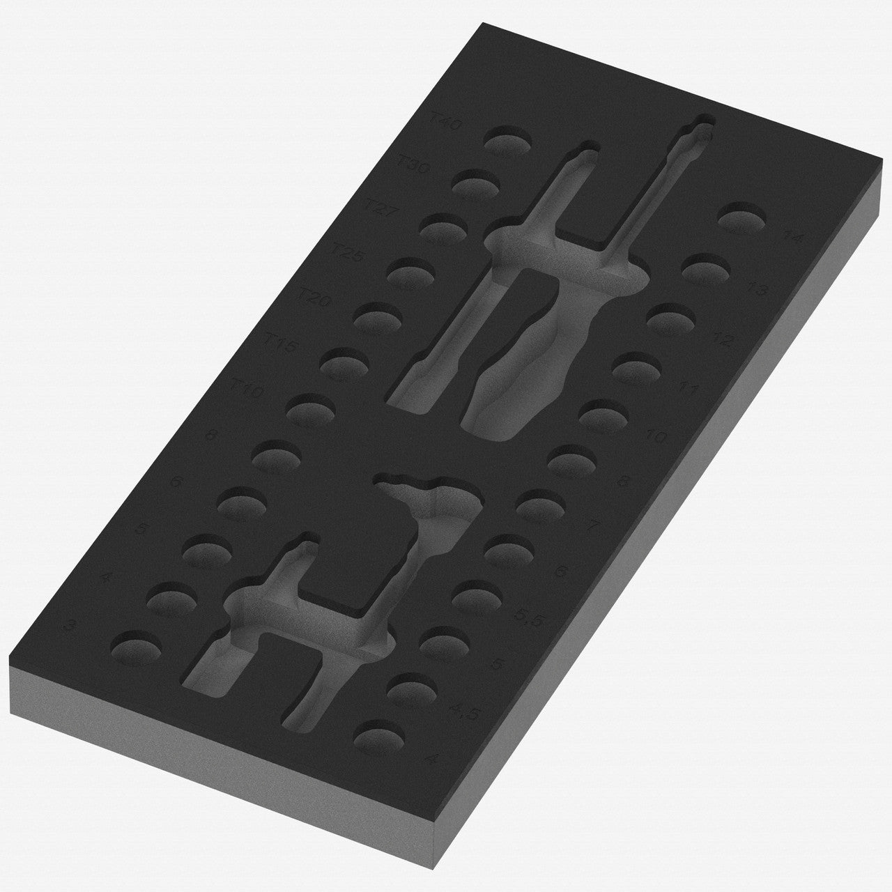 Wera 137316 9827 Foam Insert 8007 A VDE Zyklop VDE Ratchet Set 1, Empty - WR137316 - KC Tool