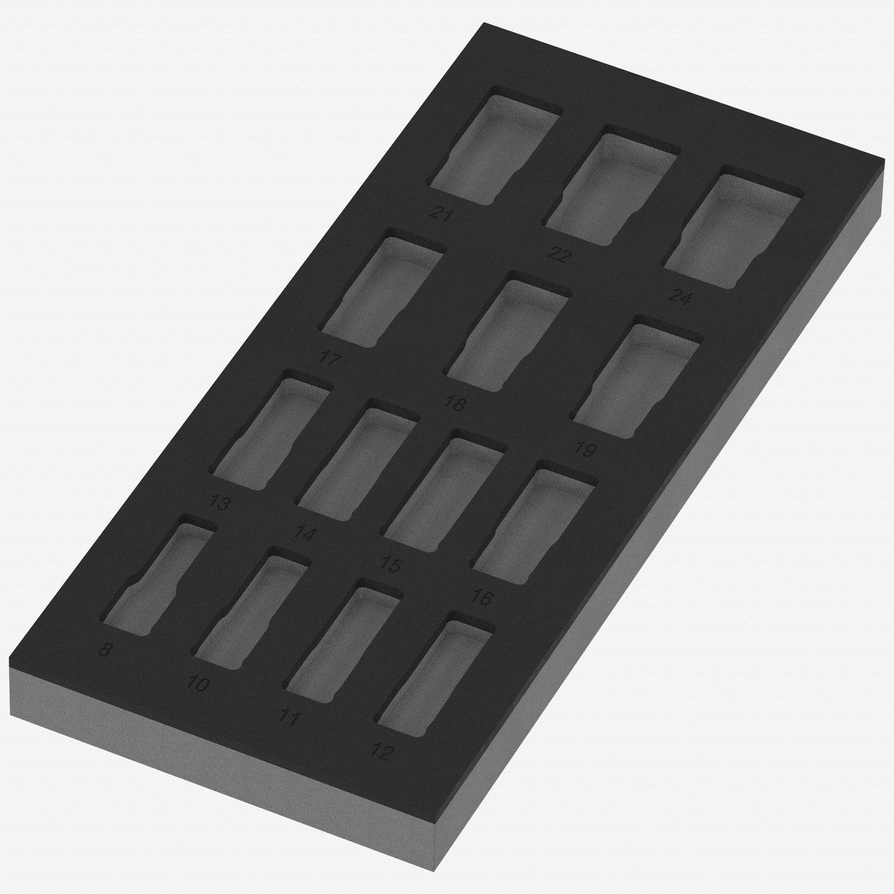 Wera 137317 9828 Foam Insert Zyklop B 3/8" Impaktor Deep Socket Set 1, Empty - WR137317 - KC Tool