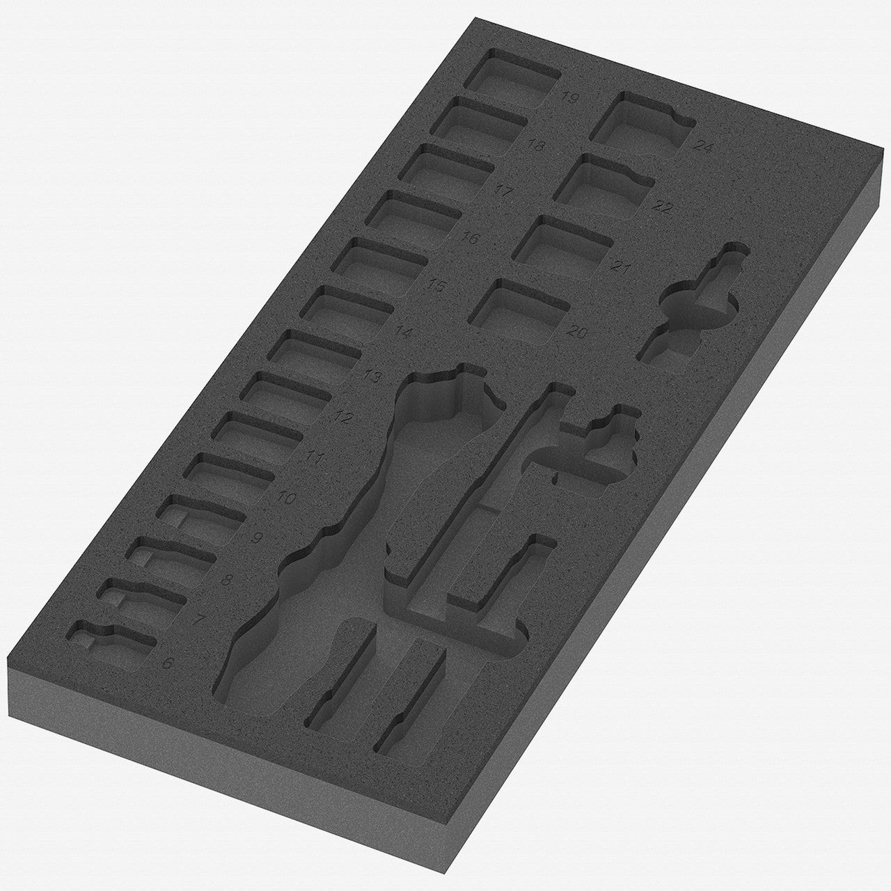 Wera 137321 Foam insert 8000 B Zyklop 3/8" Ratchet Set 1, Empty - WR137321 - KC Tool