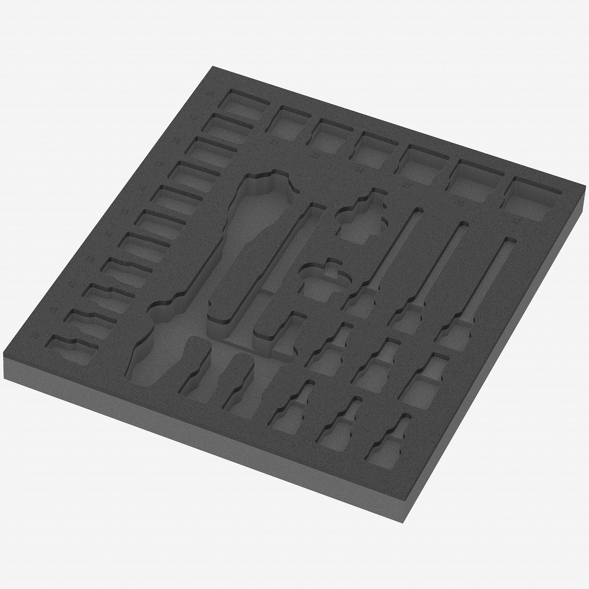 Wera 137322 Foam Insert 8000 C Zyklop 1/2" Ratchet Set 1, Empty - WR137322 - KC Tool