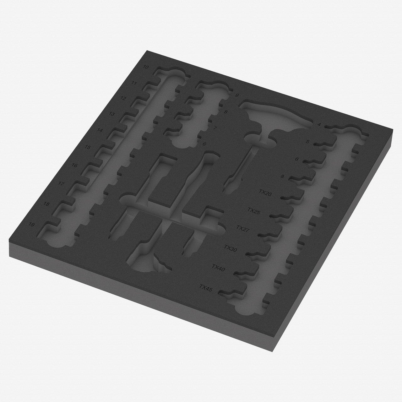 Wera 137326 Foam Insert 8007 B Zyklop VDE Set 1, Empty - WR137326 - KC Tool
