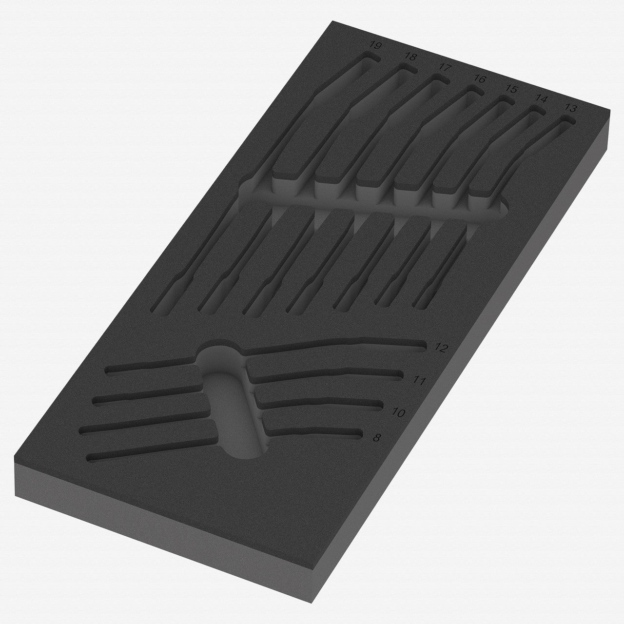 Wera 137333 Foam Insert 6001 Joker Reversible Ratcheting Metric Combination Wrench Set 1, Empty - WR137333 - KC Tool