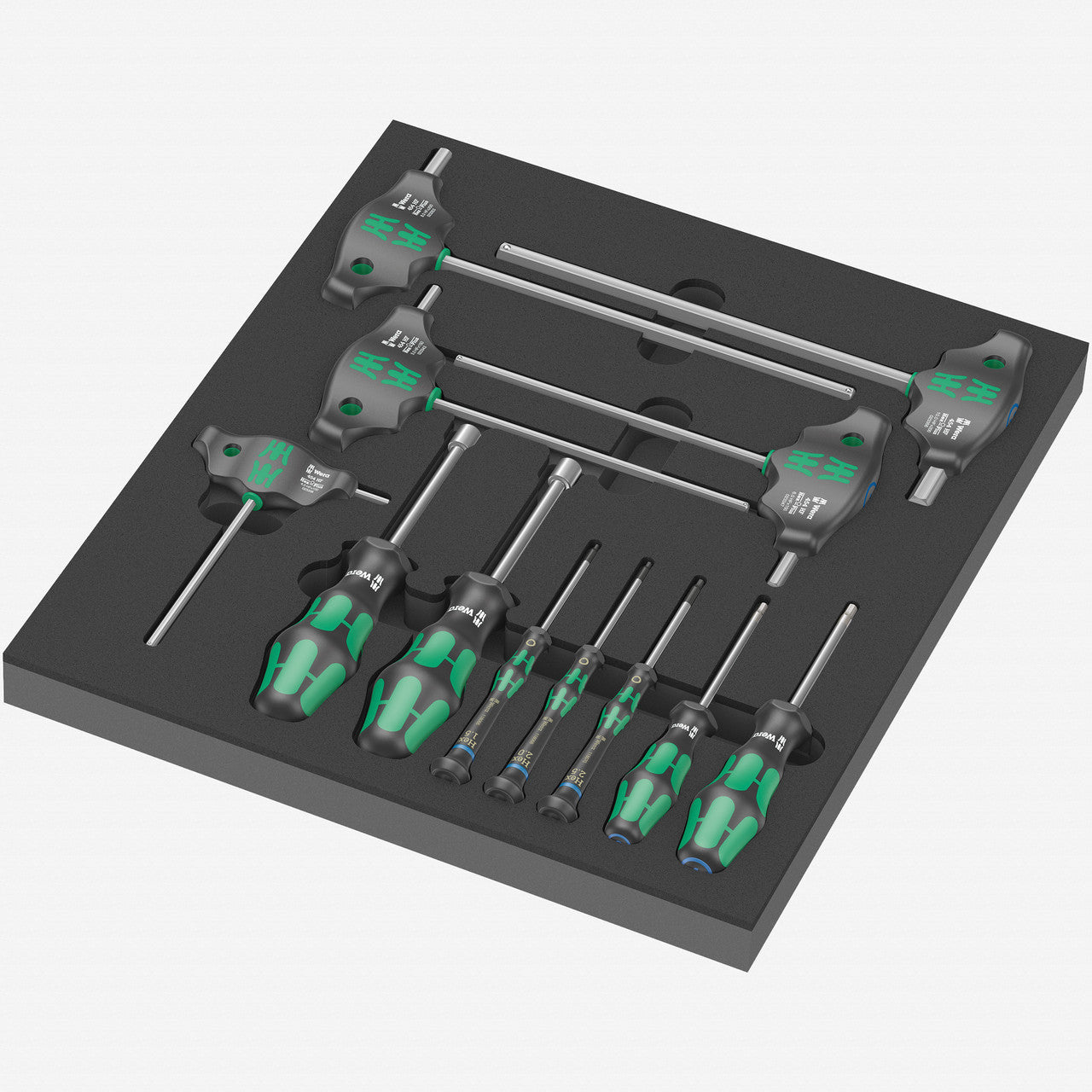 Wera 150104 Foam Insert Hex Screwdriver Set 1, 12 Pieces - WR150104 - KC Tool