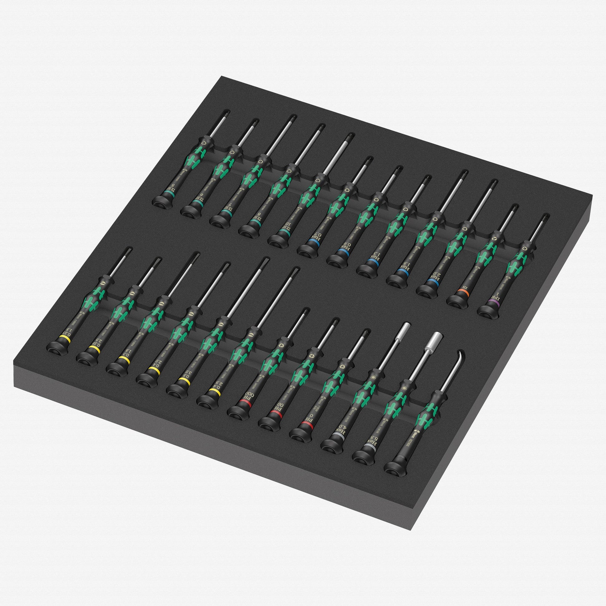 Wera 150106 Foam Insert Kraftform Micro Screwdriver Set 1, 24 Pieces - WR150106 - KC Tool
