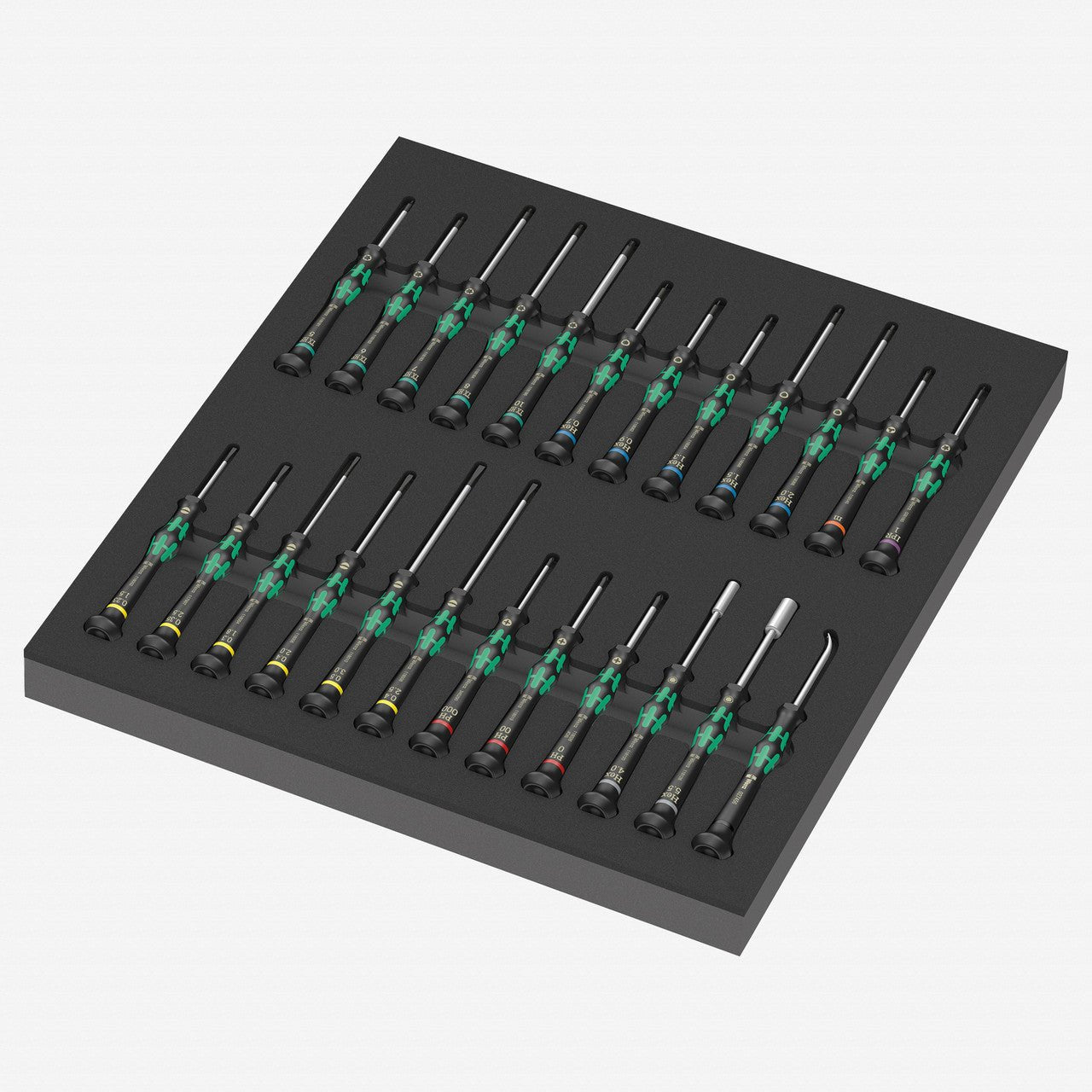 Wera 150106 Foam Insert Kraftform Micro Screwdriver Set 1, 24 Pieces - WR150106 - KC Tool