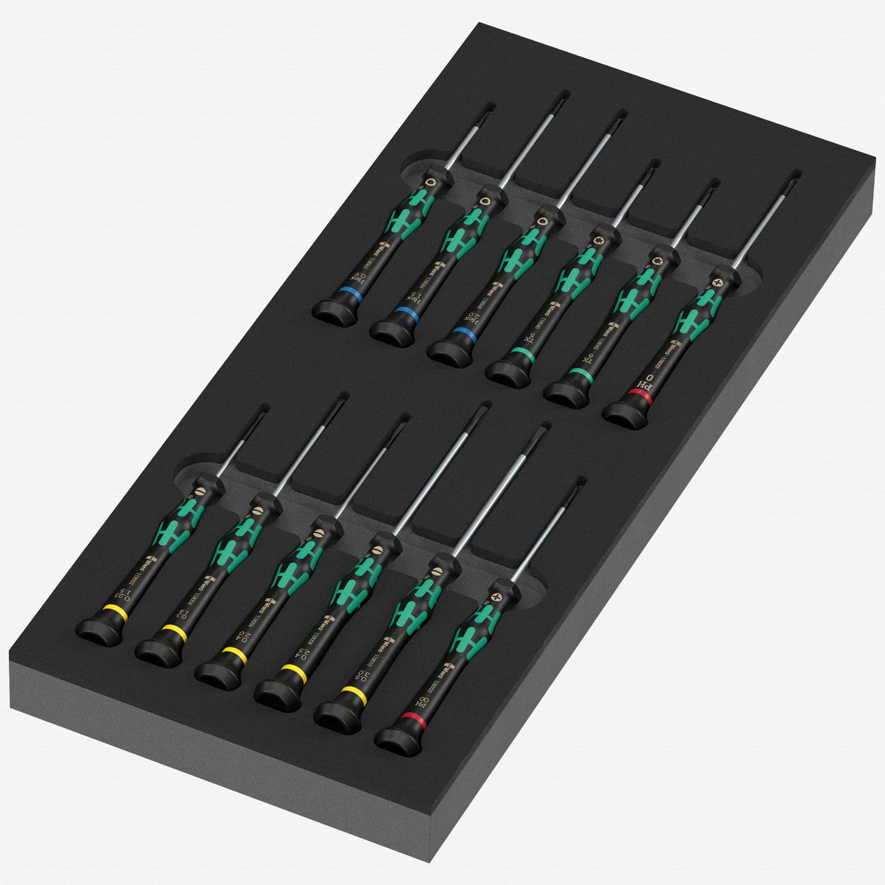 Wera 150107 9716 Foam Insert Kraftform Micro Screwdriver Set 2, 13 Pieces - WR150107 - KC Tool