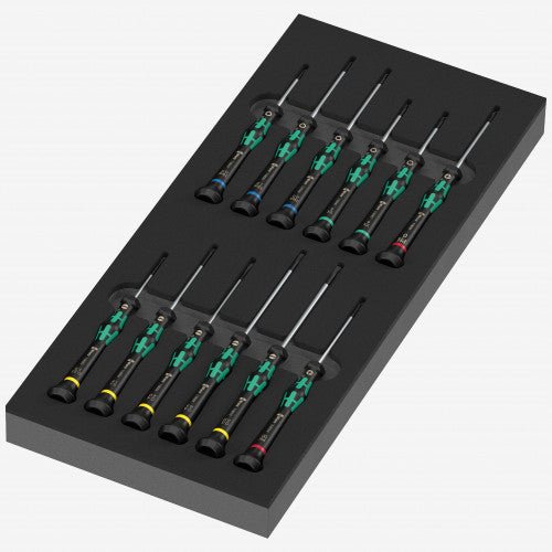 Wera 150107 9716 Foam Insert Kraftform Micro Screwdriver Set 2, 13 Pieces - WR150107 - KC Tool