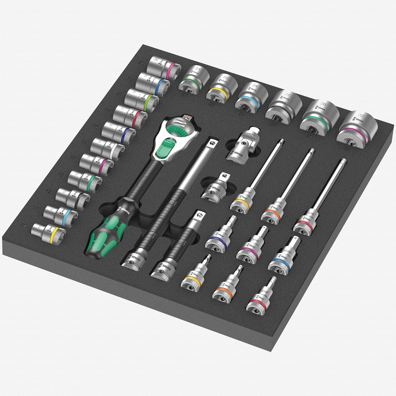Wera 150112 Foam Insert 8000 C Zyklop 1/2" Ratchet Set 1, 31 Pieces - WR150112 - KC Tool