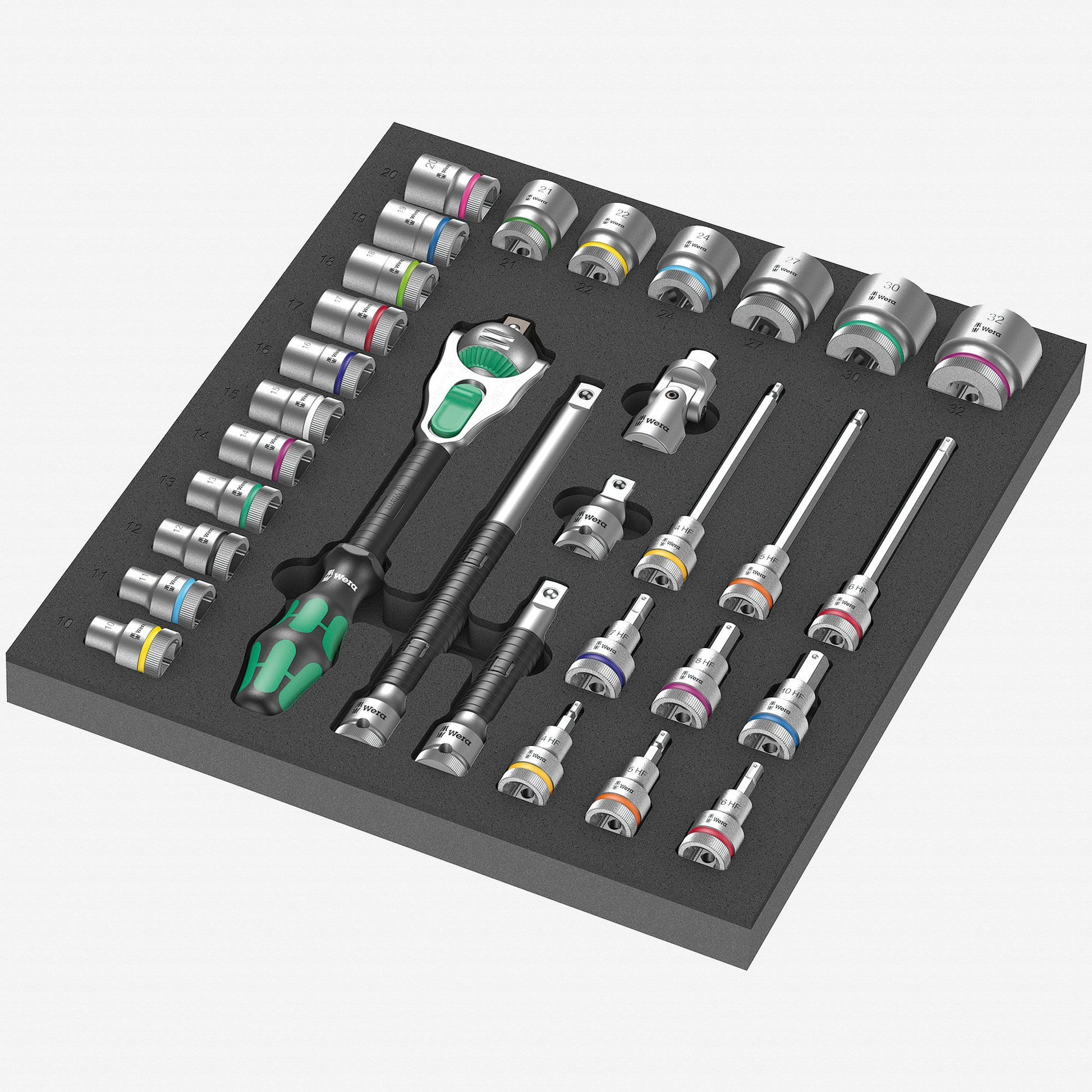 Wera 150112 Foam Insert 8000 C Zyklop 1/2" Ratchet Set 1, 31 Pieces - WR150112 - KC Tool