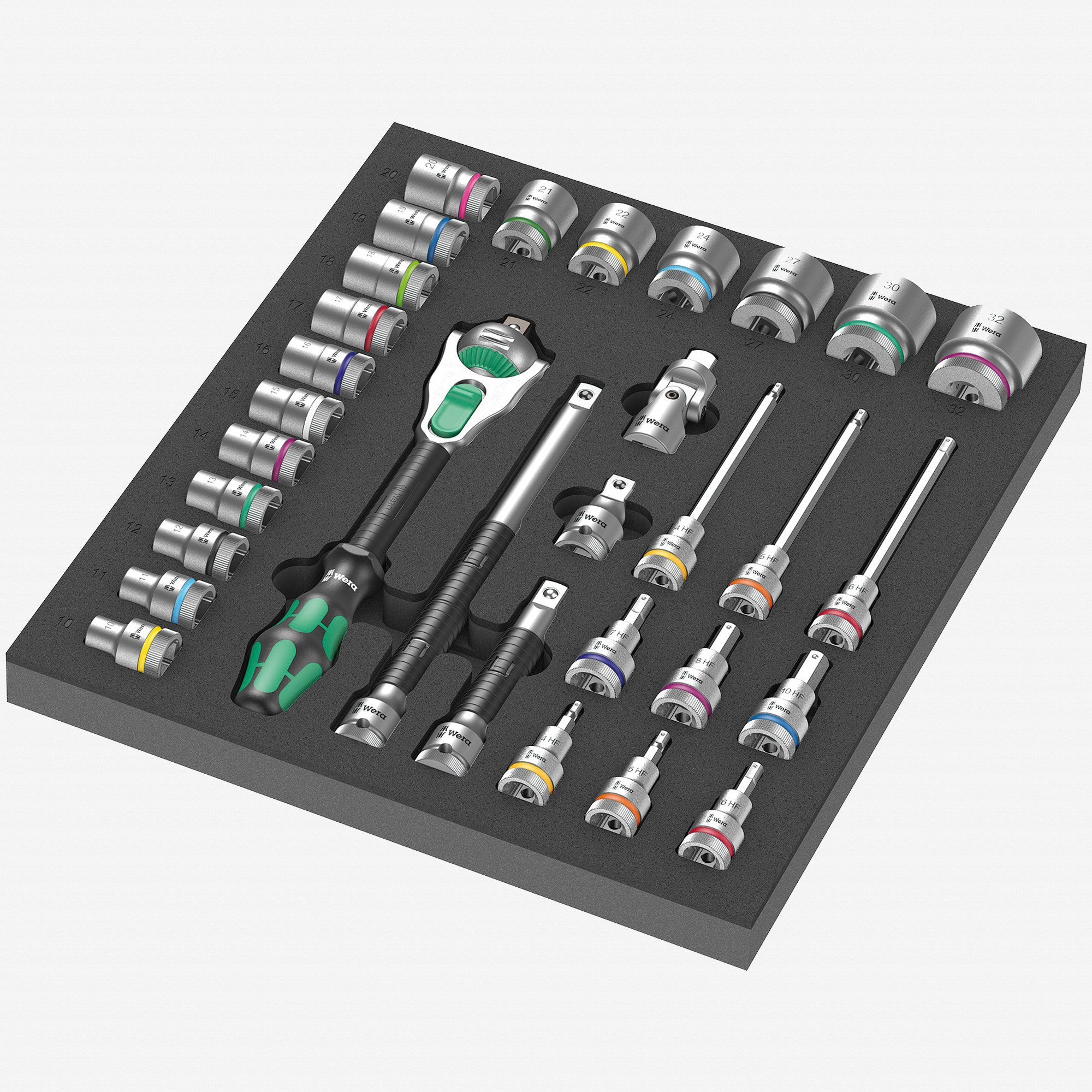 Wera 150112 Foam Insert 8000 C Zyklop 1/2" Ratchet Set 1, 31 Pieces - WR150112 - KC Tool