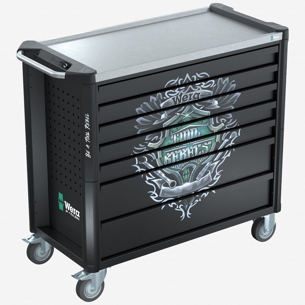 Wera 150131 9701 Tool Rebel Rolling Tool Cabinet Stainless XXL 1 with Tool Assortment, 188 Pieces - WR150131 - KC Tool