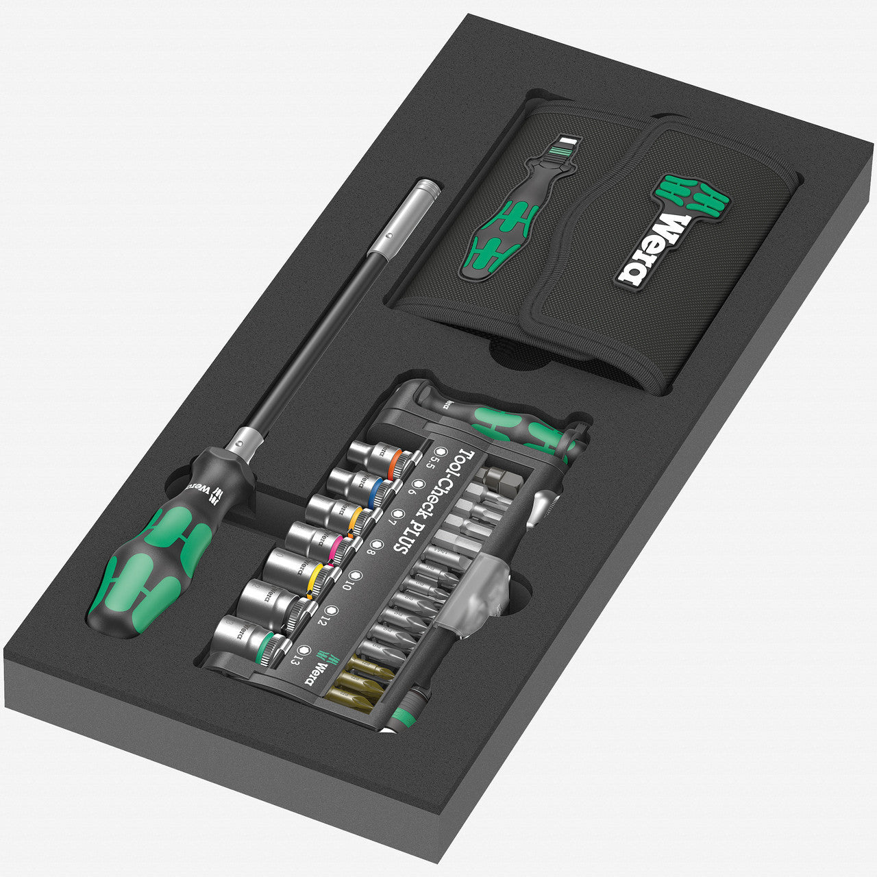 Wera 150150 Foam Insert Kraftform Kompakt and Tool - Check PLUS Set 1, 57 Pieces - WR150150 - KC Tool