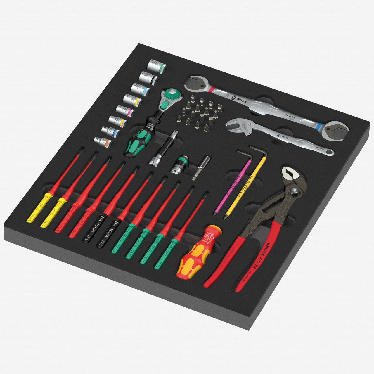 Wera 150153 9753 Foam Insert Kraftform Kompakt Maintenance Set 1, 45 Pieces - WR150153 - KC Tool