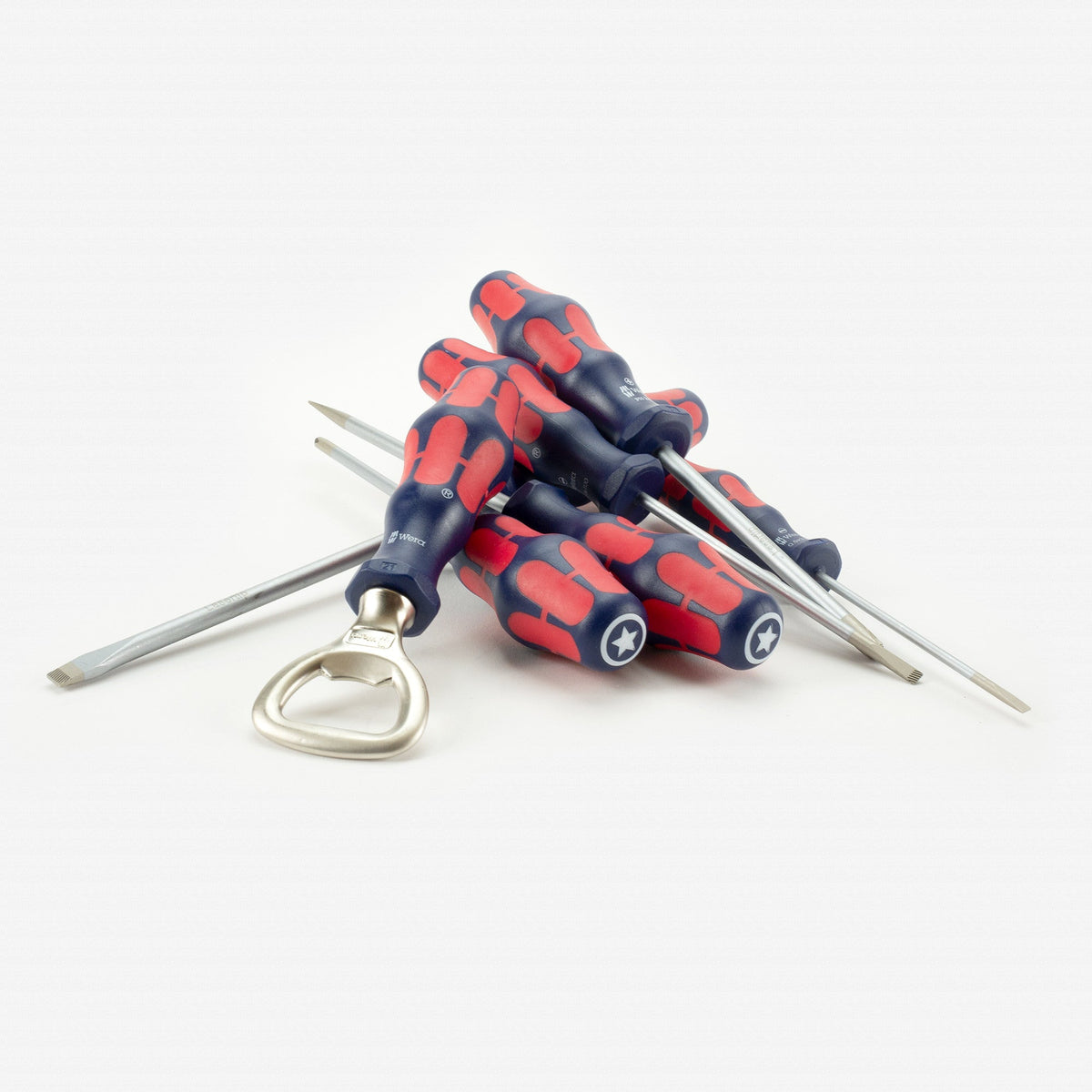 Wera 300043 Kraftform USA Screwdriver Set with Bottle Opener - 7 Pieces, Limited Edition - WR300043 - KC Tool