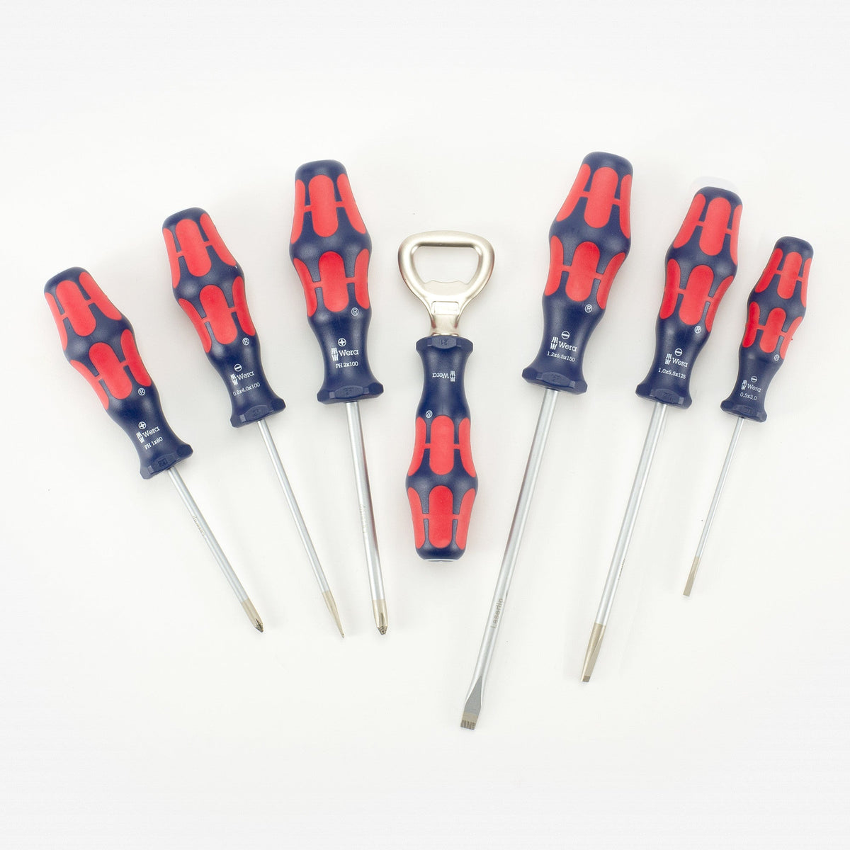 Wera 300043 Kraftform USA Screwdriver Set with Bottle Opener - 7 Pieces, Limited Edition - WR300043 - KC Tool
