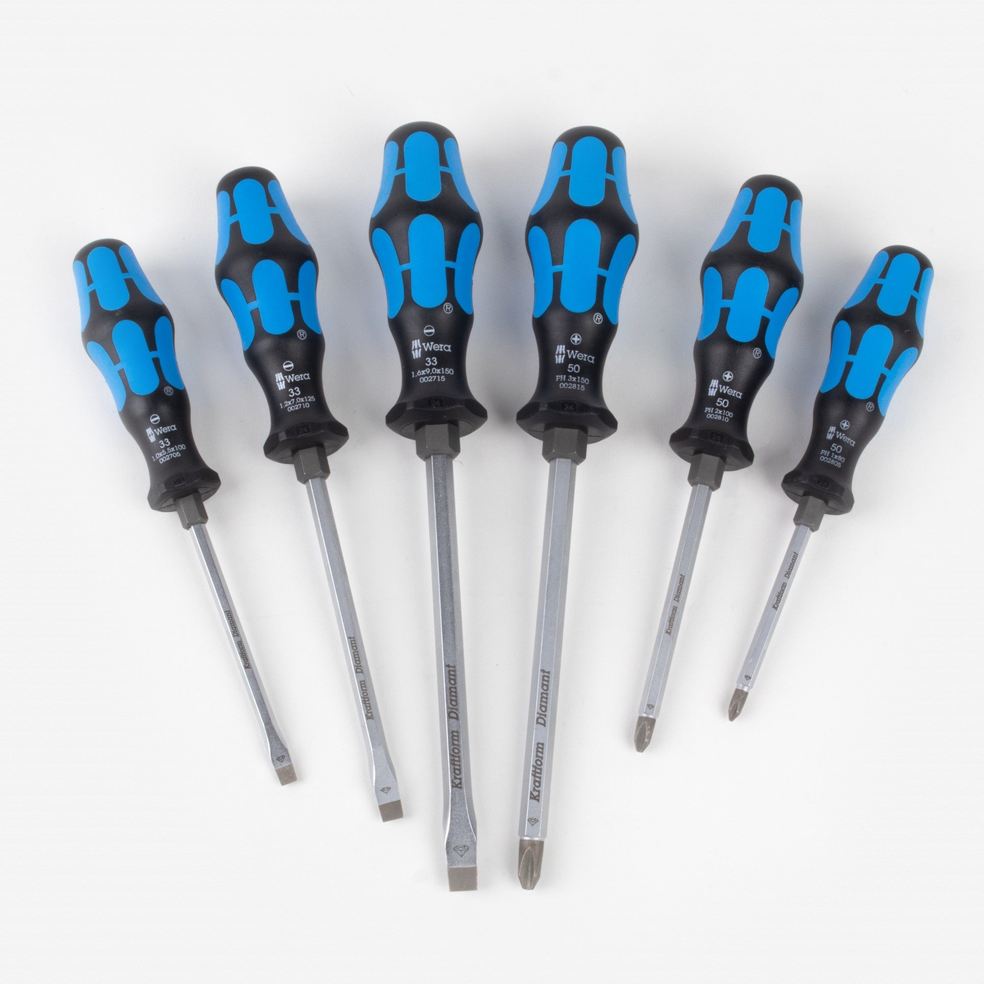 Wera 300152 Diamond Rocko Kraftform Screwdriver Set, 6 Pieces - WR300152 - KC Tool
