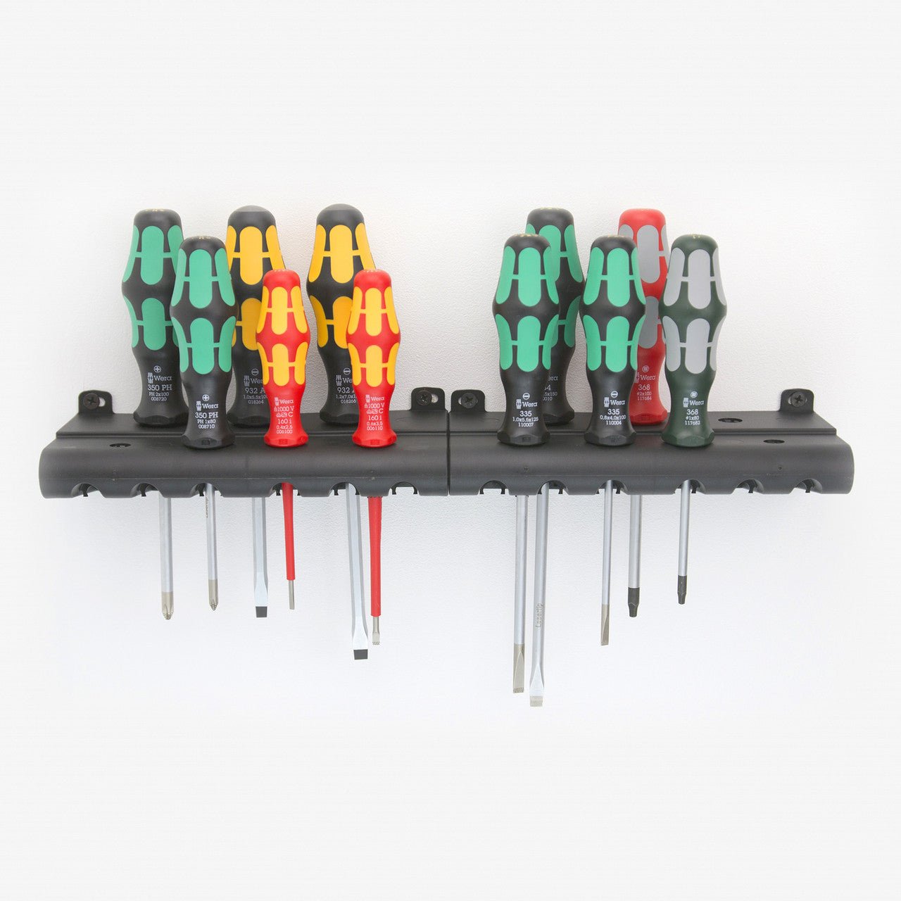 Wera 347106 Kraftform XXL 3 Slotted/Phillips/Square Screwdriver Set + Rack, 11 Pieces - WR347106 - KC Tool