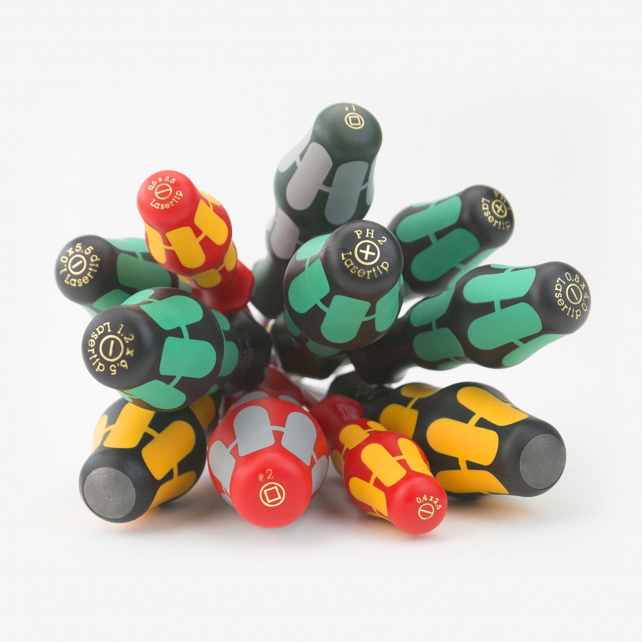 Wera 347106 Kraftform XXL 3 Slotted/Phillips/Square Screwdriver Set + Rack, 11 Pieces - WR347106 - KC Tool