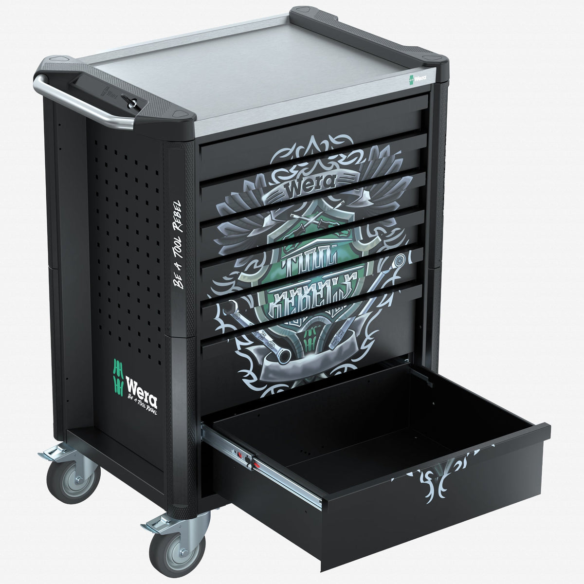 Wera 501880 Tool Rebel Rolling Tool Cabinet Stainless, Empty - WR501880 - KC Tool