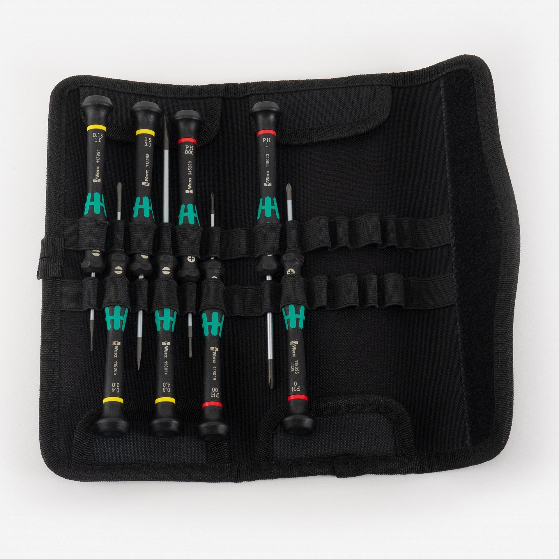 Wera 973679 Kraftform Micro-Set/8 B Slotted and Phillips Screwdriver Set, 8 Pieces - WR973679 - KC Tool