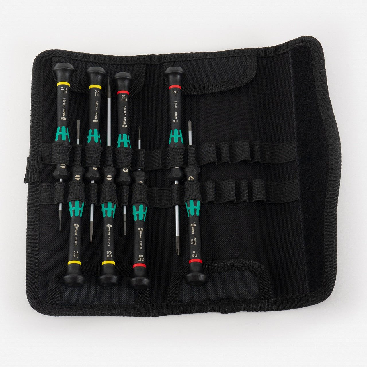 Wera 973679 Kraftform Micro - Set/8 B Slotted and Phillips Screwdriver Set, 8 Pieces - WR973679 - KC Tool