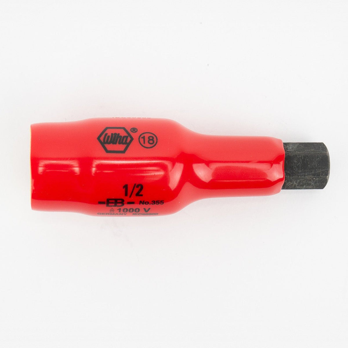 Wiha 31836 Insulated 7/16" Hex Bit Socket, 1/2" Drive - 31836 - KC Tool
