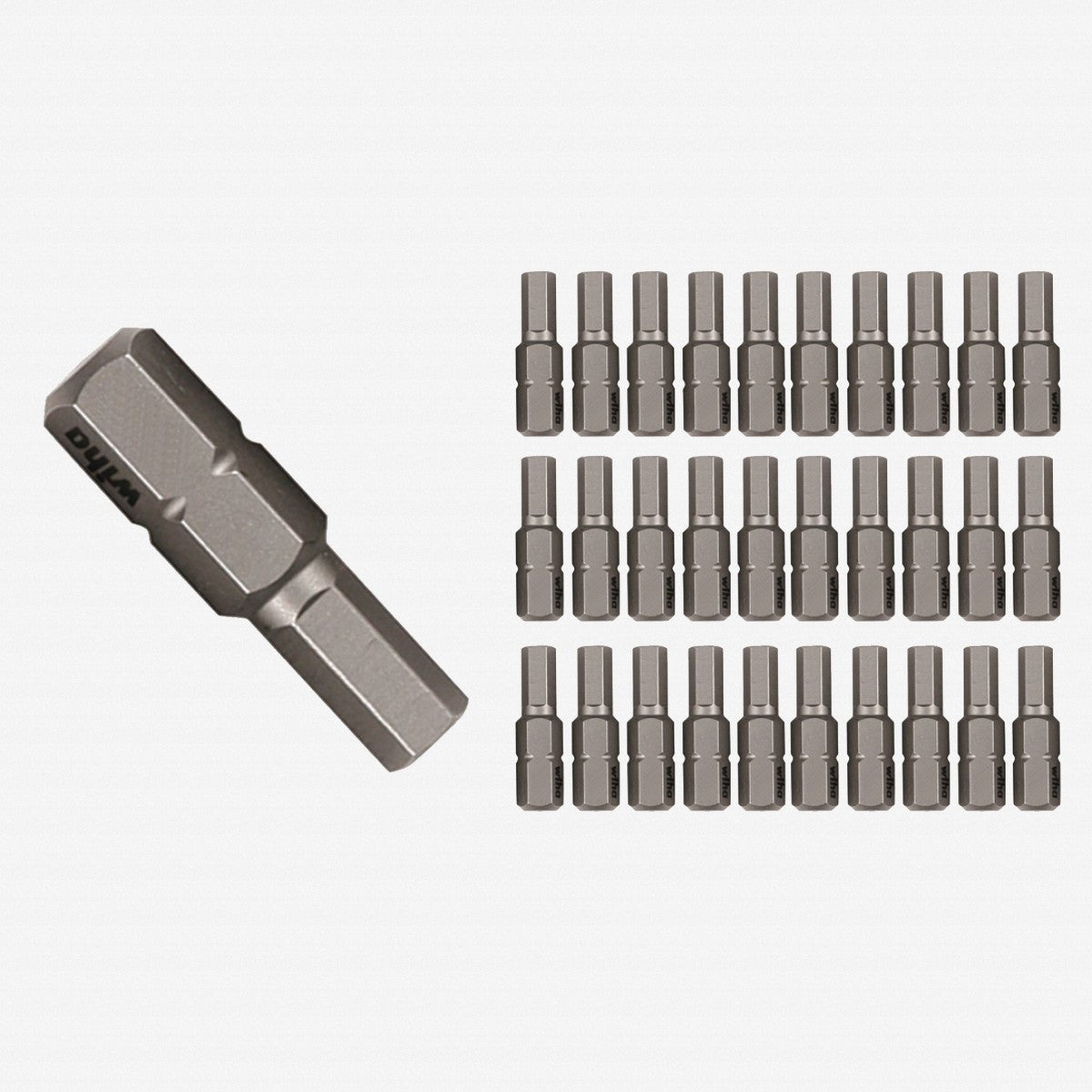 Wiha 72512 7/32" Hex Contractor Insert Bit (30 Piece Bulk Pack) - 72512 - KC Tool