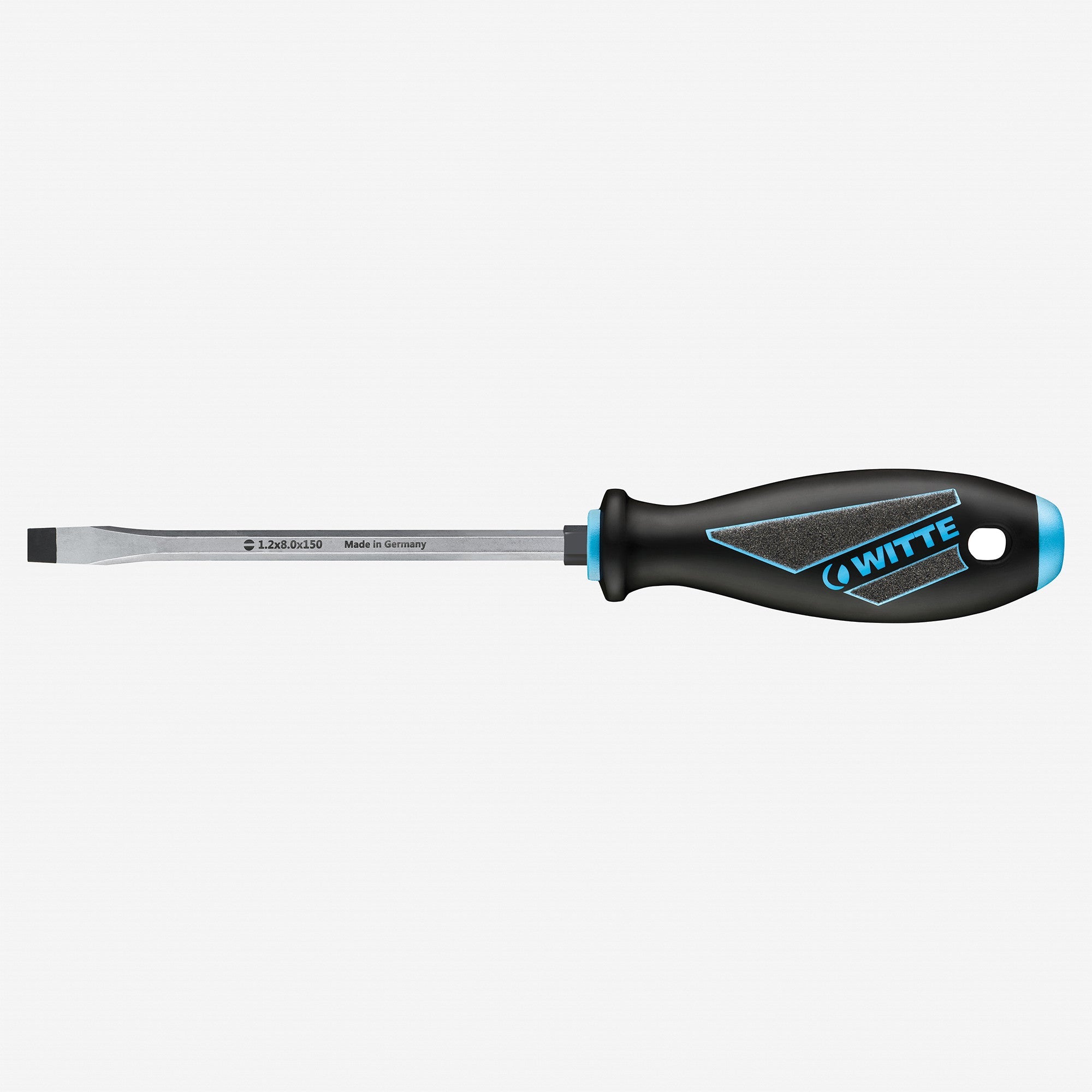 Witte Maxx Plus Keystone Slotted Screwdriver with Hex Bolster, 8.0 x 175 mm - WT63013 - KC Tool