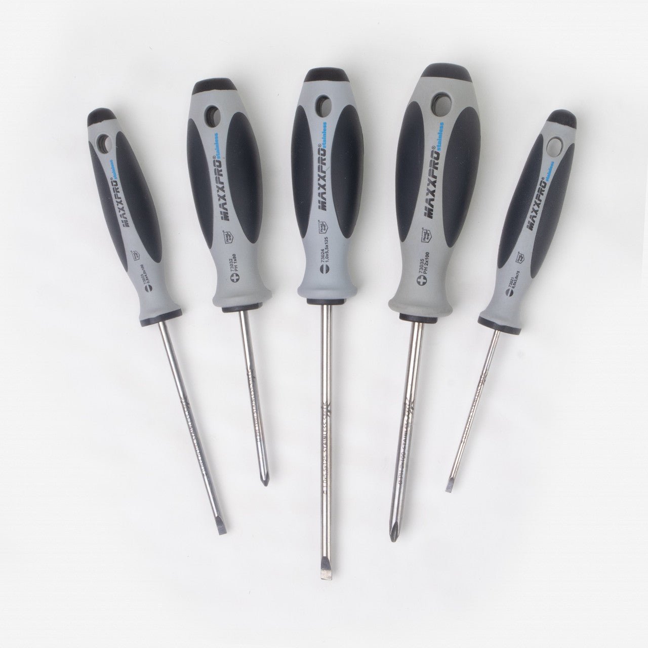 Witte MaxxPro Stainless Slotted and Phillips Screwdriver Set, 5 Pieces - WT670002 - KC Tool
