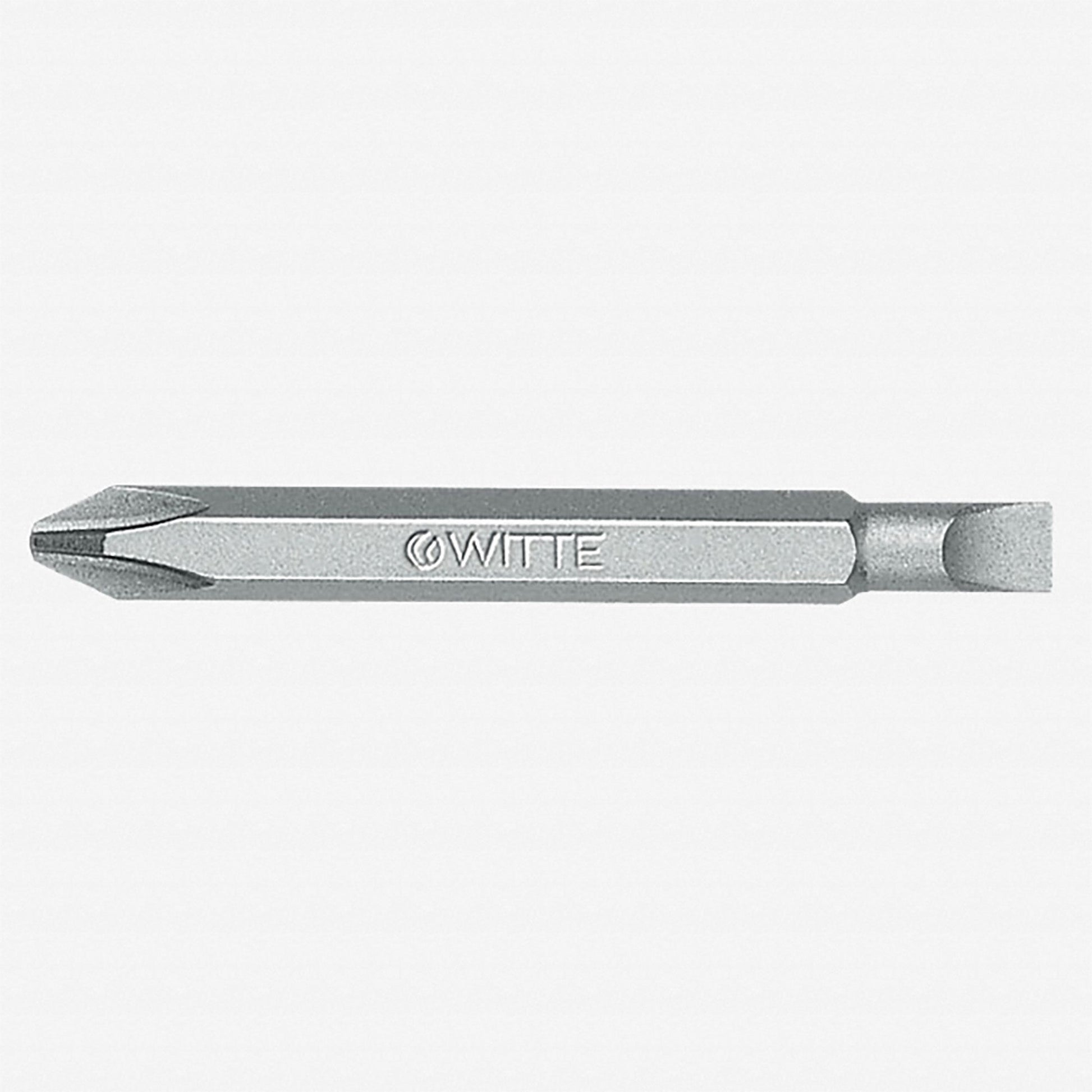Witte Pro Double-ended Slotted/Phillips Bit, 2 + 0.8 x 5.5 x 60mm - WT29002 - KC Tool