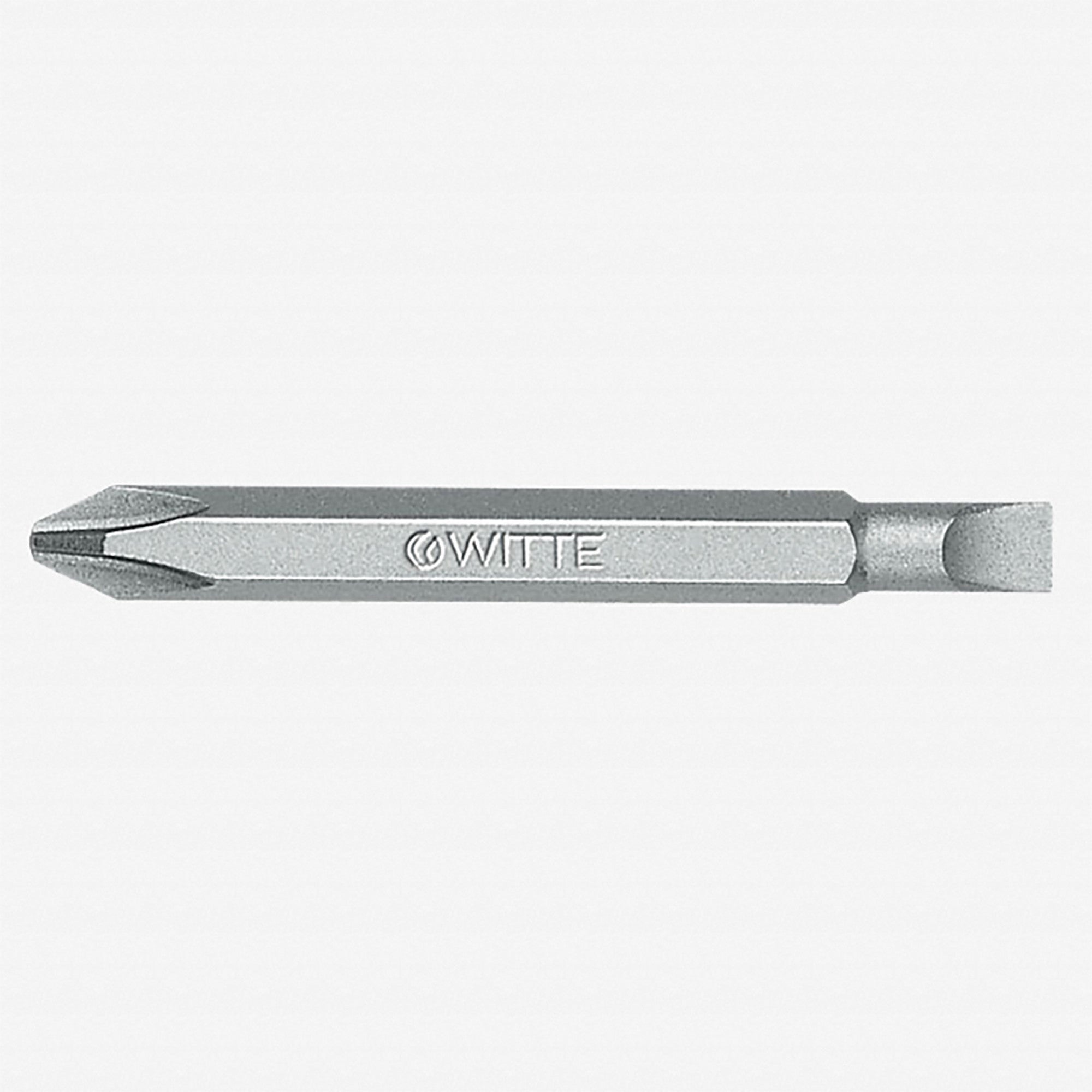 Witte Pro Double-ended Slotted/Phillips Bit, 3 + 1.0 x 6.0 x 60mm - WT29003 - KC Tool