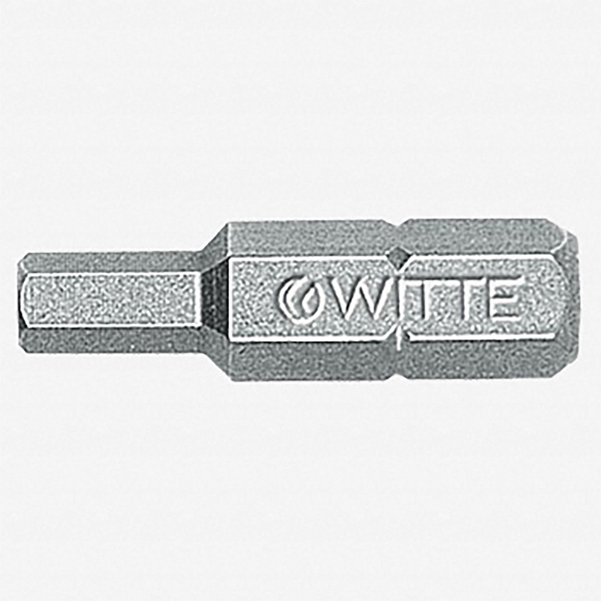 Witte Pro Hex Bit, 8.0 x 25mm - WT27087 - KC Tool