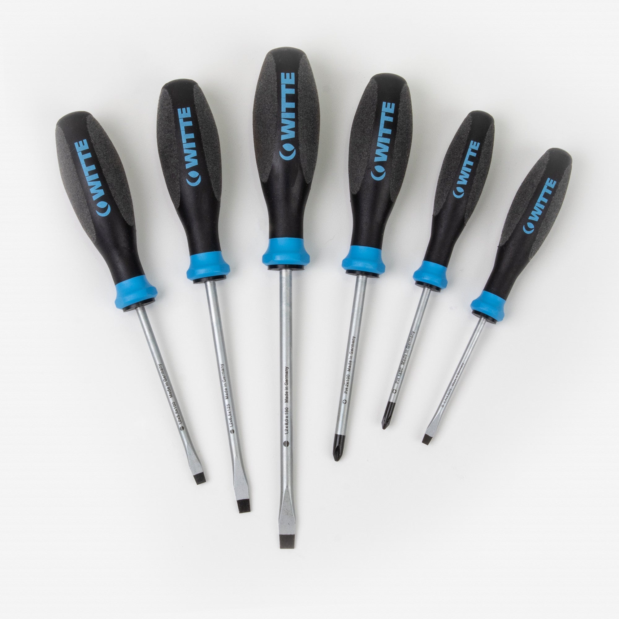 Witte Pro Plus Slotted and Phillips Screwdriver Set, 6 Pieces - WT670063 - KC Tool