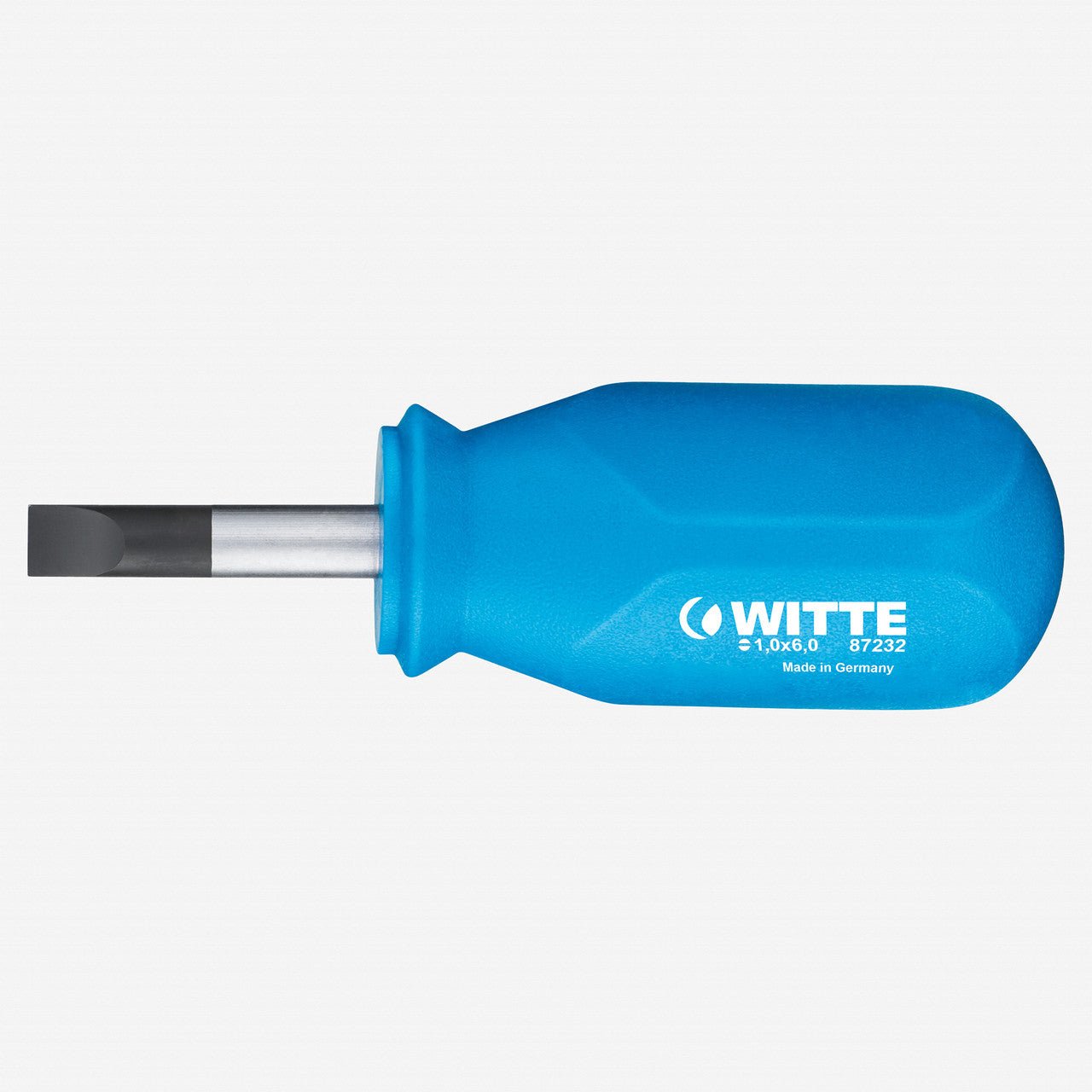 Witte Pro Slotted Stubby Screwdriver, 6.0 x 25mm - WT87232 - KC Tool