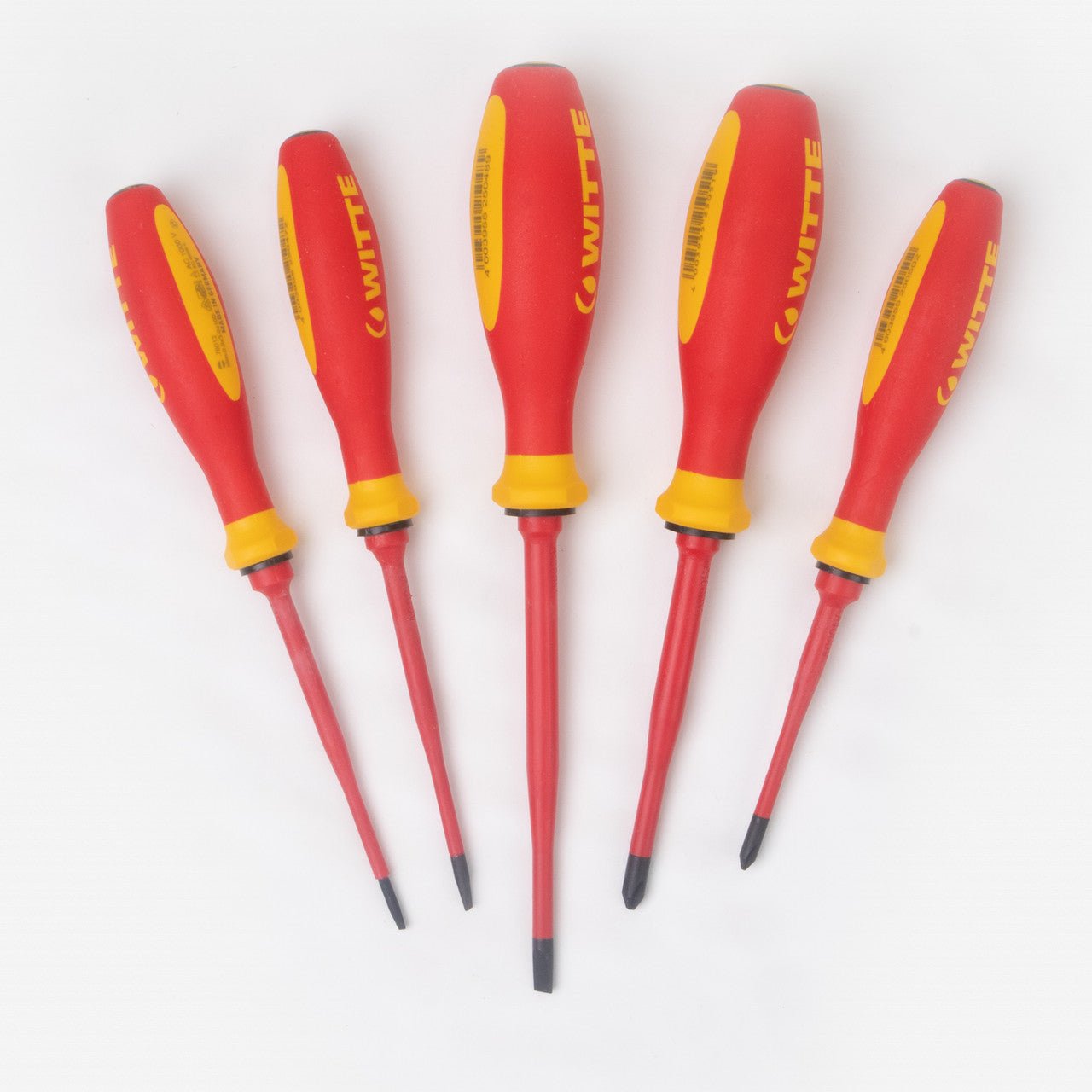 Witte Pro VDE Slim Slotted and Phillips Screwdriver Set, 5 Pieces - WT670080 - KC Tool